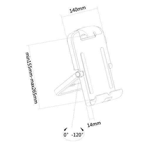 NEOMOUNTS TABLET-UN200WHITE Support de bureau pour tablette 7-10p - universel