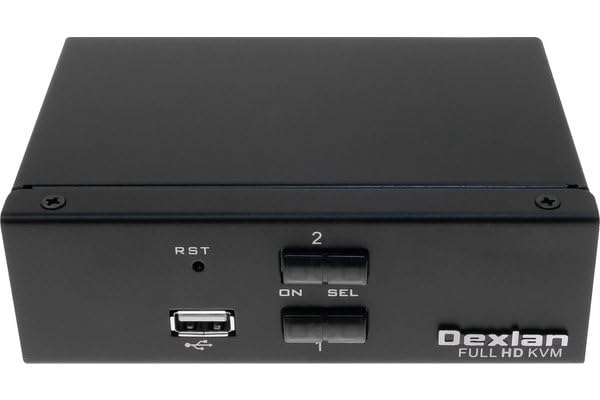 DEXLAN KVM switch 2 ports HDMI 4K / USB / Audio + câbles