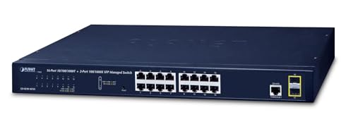 PLANET GS-4210-16T2S commutateur réseau Géré L2/L4 Gigabit Ethernet (10/100/1000) 1U Bleu