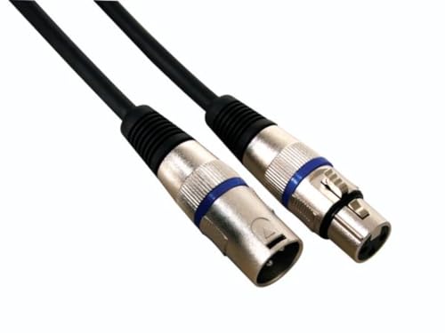 Rallonge xlr 3P male / femelle noir 10m