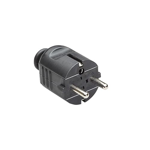 BACHMANN Fiche secteur 2P+T 16 A mâle noire