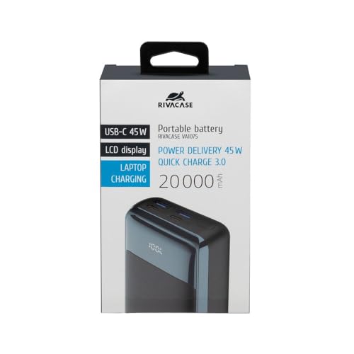 Powerbank 20000mAh pour laptop 45W charge ultra rapide power