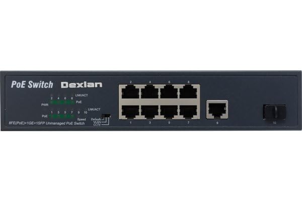 DEXLAN SWITCH 8P 10/100 PoE+ 120W & 1 Gigabit & 1 SFP