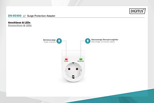 Digitus DN-95400 protection surtension Blanc 1 sortie(s) CA 230 V