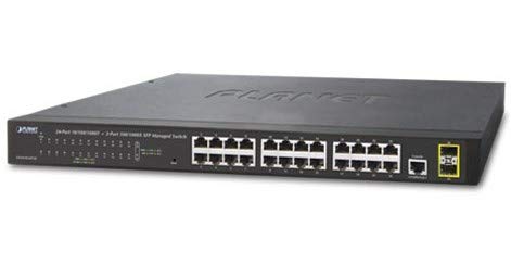 PLANET GS-4210-24T2S commutateur réseau Géré L2 Gigabit Ethernet (10/100/1000) 1U Bleu