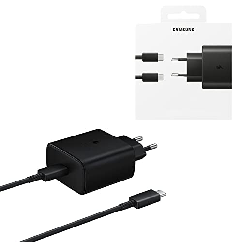 Samsung EP-TA800XBEGWW - Chargeur Secteur, Adaptateur USB Type C Fast Charge 25W & Câble USB Type C - Noir (Emballage Original)
