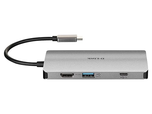 D-LINK USB-C 8-en-1 HDMI SD /microSD card reader and charging