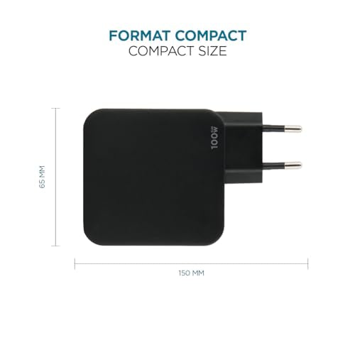 Charger 100W 2USB C 1USBA GaN cable 100W