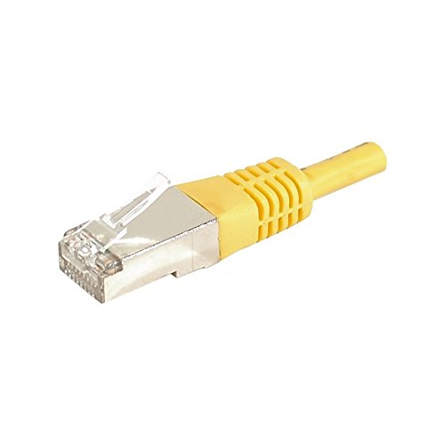 Cordon RJ45 catégorie 6A F/UTP jaune - 0,15 m