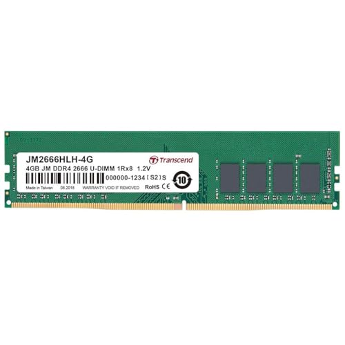 TRANSCEND 4GB JM DDR4 2666 U-DIMM 1Rx8 512Mx8 CL19 1.2V