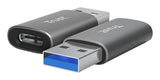 TRUST Pack de 2 adaptateurs USB-C vers USB-A