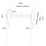 NEOMOUNTS LED-W650BLACK Support pour écran mural 37-75p - inclinable