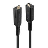 LINDY 100m Fibre Optic Hybrid Micro-HDMI 18G Cable with Detachable HDMI & DVI Connectors