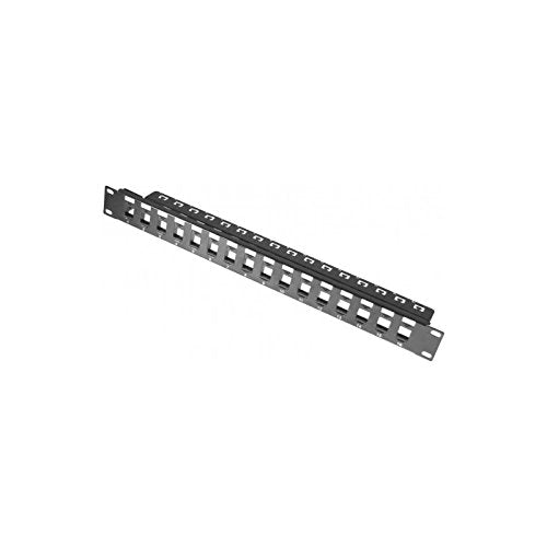 Panneau 19" 1U 16 ports UTP keystone avec support câbles