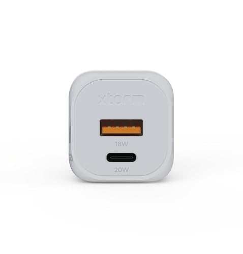 XTORM Chargeur mural écologique XEC020 20 W 2 ports USB-A USB-C PD certifié GRS