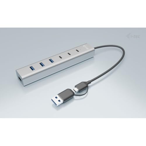 I-TEC USB-C/USB-A Charging Metal HUB 7 Port 3x USB-C 3.2 Gen. 1 4x USB-A 3.2 Gen. 1