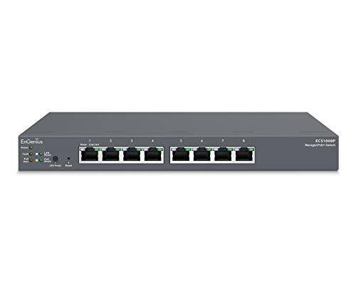 ENGENIUS ECS1008P Switch 8p Gigabit PoE+ Cloud Contrôleur