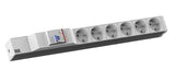 BACHMANN Multiprise 19" 6 prises avec disjoncteur différentiel