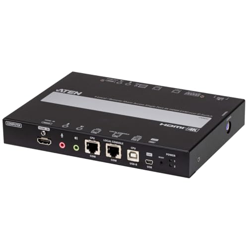 ATEN CN9850-AT-G commutateur écran, clavier et souris Noir