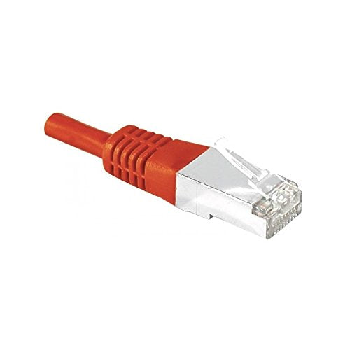 Cordon RJ45 catégorie 6 S/FTP rouge - 0,15 m