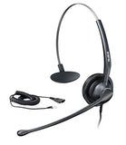 Yealink YHS34 Mono Micro casque cuir avec cordon QD/RJ9 - 1 écouteur