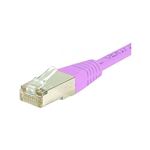 Cordon RJ45 catégorie 6 S/FTP rose - 0,15 m