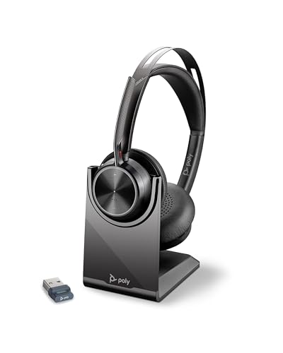 POLY Voyager Focus 2 UC Teams USB-C + stand pour PC/GSM