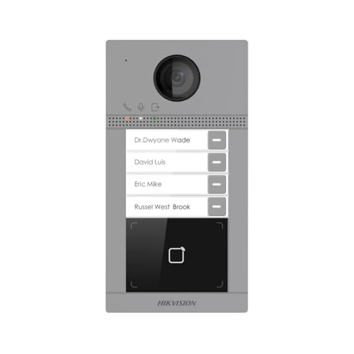 Hikvision DS-KV8413-WME1(C) Station de porte en métal pour villa a 4 boutons