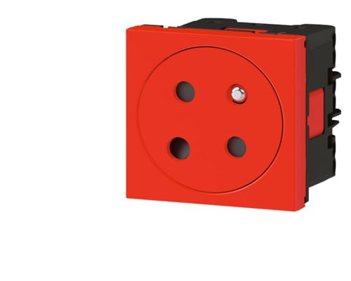 LEGRAND Prise secteur Mosaic simple 45x45 45° 10/16 A Rouge détrompée
