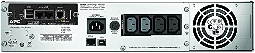 APC Smart-UPS 1500VA LCD RM UPS Rack AC 230V 1000Watt 1500VA Ethernet RS-232 USB oc 4 2U BK with APC UPS Network Management Card