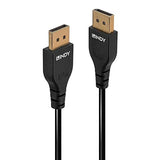 LINDY 0.5m DisplayPort 1.4 Cable Slim DP male to DP male connector