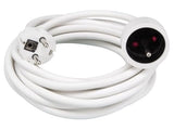 Rallonge secteur tripolaire blanche - 5,0 m