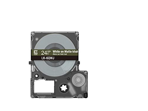 EPSON Matte Tape Khaki/White 24mm 8m LK-6QWJ
