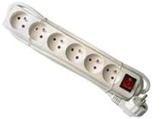 DEXLAN Multiprise 3 prises sans interrupteur blanche - 1,5 m