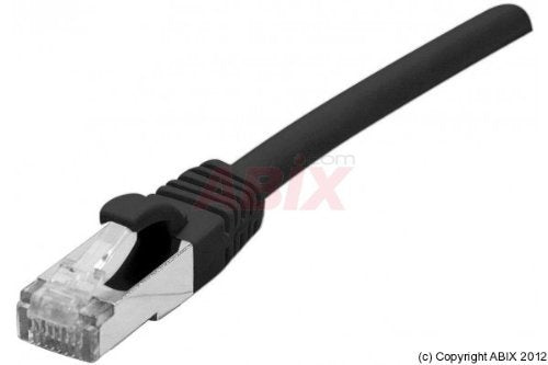 Cordon RJ45 catégorie 6A F/UTP LSOH snagless noir - 1 m