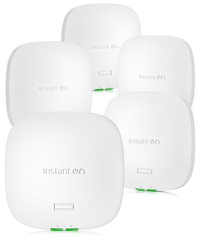 HPE Networking Instant On AP32 (RW) Borne daccÃ¨s sans fil Wi Fi 6 Wi Fi 6E 2.4 GHz 5 GHz 6 GHz montable au plafond/mur pack de 5