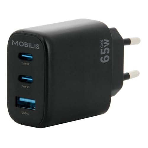 Wall Charger 65W 2 USB C+1 USB A GaN