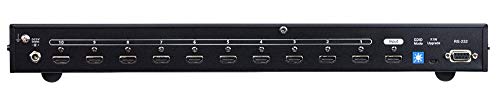 Répartiteur HDMI 4K a 10 ports - HDMI - 10x HDMI - 4096 x 2160 pixels - Noir - Métal - 4K Ultra HD