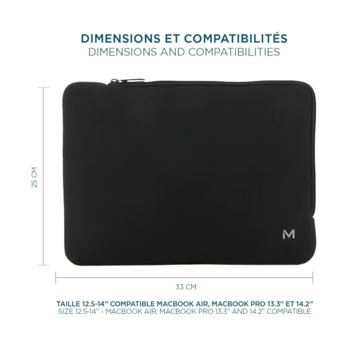 MOBILIS Housse d ordinateur portable Skin 12.5" - 14" - Noir/Gris