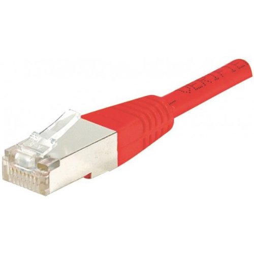 Cordon RJ45 catégorie 5e F/UTP rouge CCA - 0,15 m