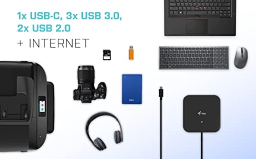 I-TEC USB-C Dual Display MST DS 1xDP 1xHDMI 1xGLAN 3xUSB 3.0 2x USB 2.0 1xUSB-C-Datei 1xAudio/Mic Jack 1x100W USB-C PD