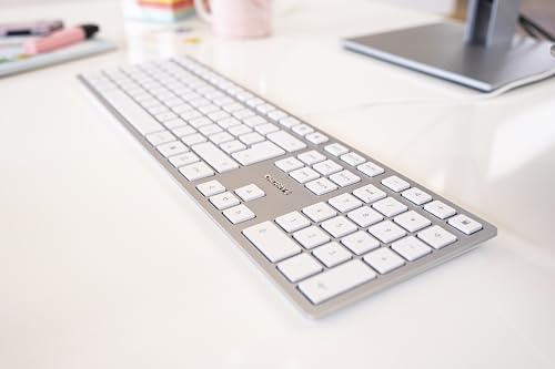 CHERRY Clavier KC 6000 SLIM USB EU argent/blanc