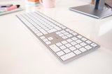 CHERRY Clavier KC 6000 SLIM USB EU argent/blanc