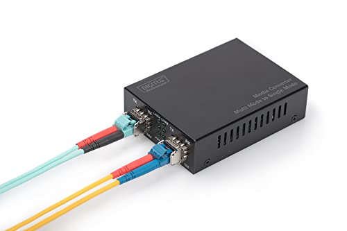 Digitus DN-82133 convertisseur de support réseau 1000 Mbit/s 1550 nm Multimode, Monomode Noir
