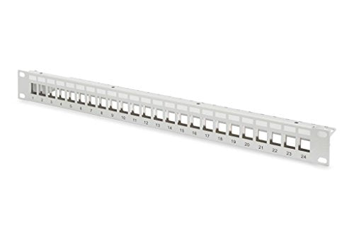 Panneau de brassage modulaire - 24 ports - Gris - Montage de rack - 1U - 483 mm - 1,5 mm - 565 mm