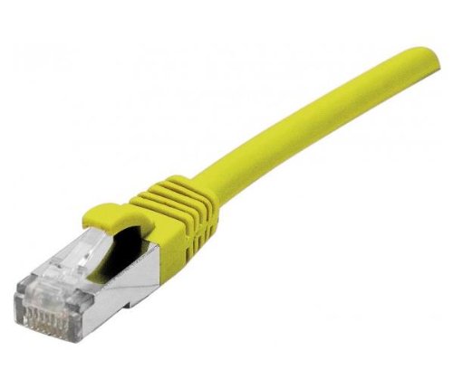Cordon RJ45 catégorie 6A S/FTP LSOH snagless jaune - 7,5 m