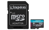 KINGSTON 128Go microSDXC Canvas Go Plus Gen4 200Mo/s A2 U3 V30 Card + Adapter