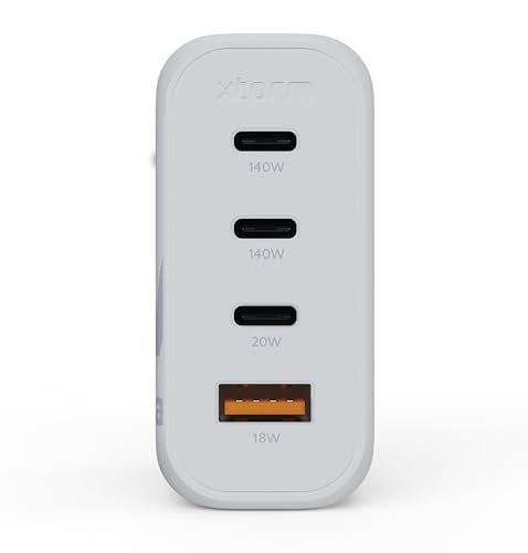 XTORM Chargeur mural écologique XEC140 140 W 4 ports USB-A USB-C PD certifié GRS