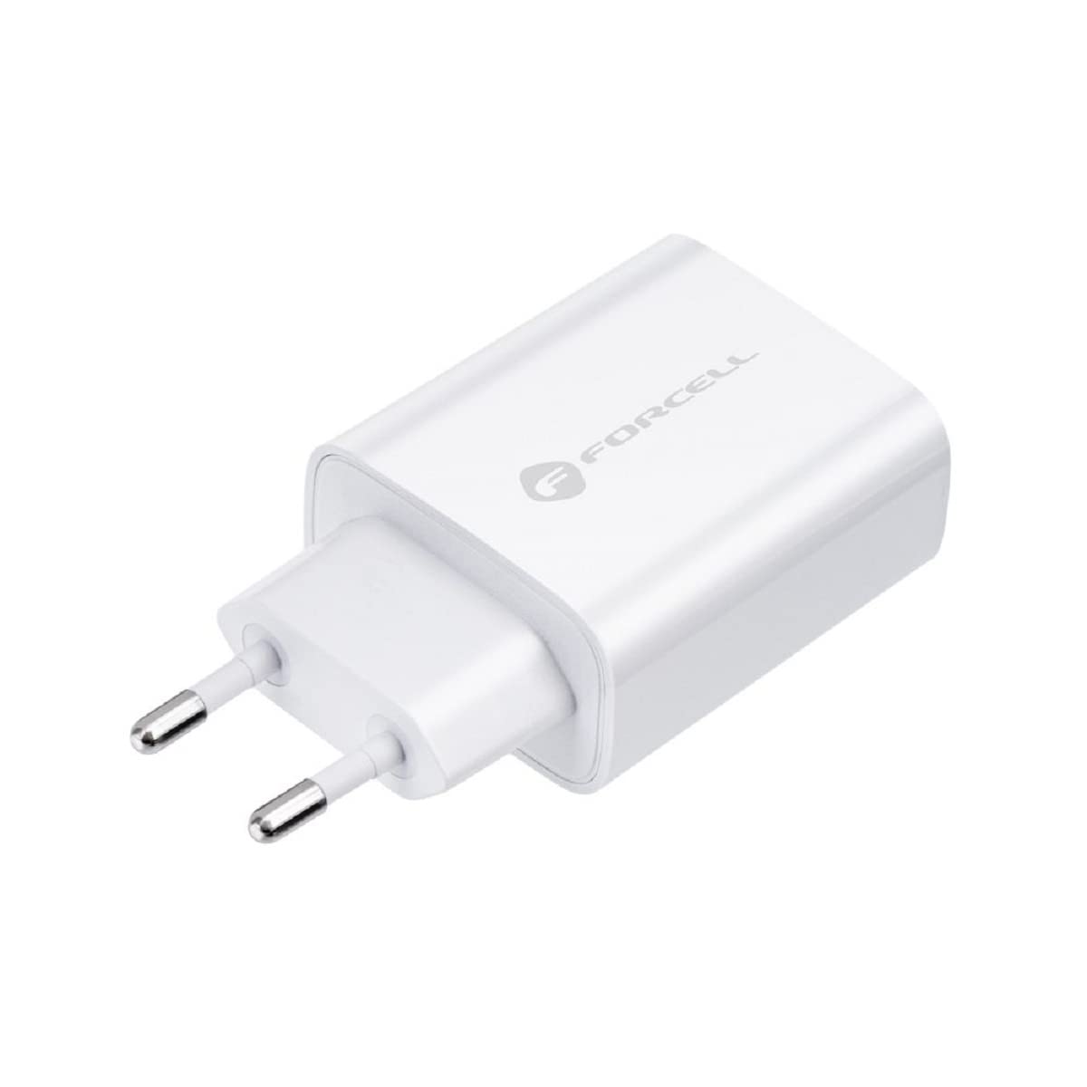 Forcell - Chargeur Secteur complet (Adaptateur Type C 25W & Câble Type-C vers Type-C Détachable, 1m, Blanc) Emballage Original
