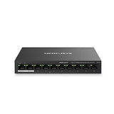 Mercusys MS110P commutateur réseau Géré Fast Ethernet (10/100) Connexion Ethernet, supportant l'alimentation via ce port (PoE) Noir